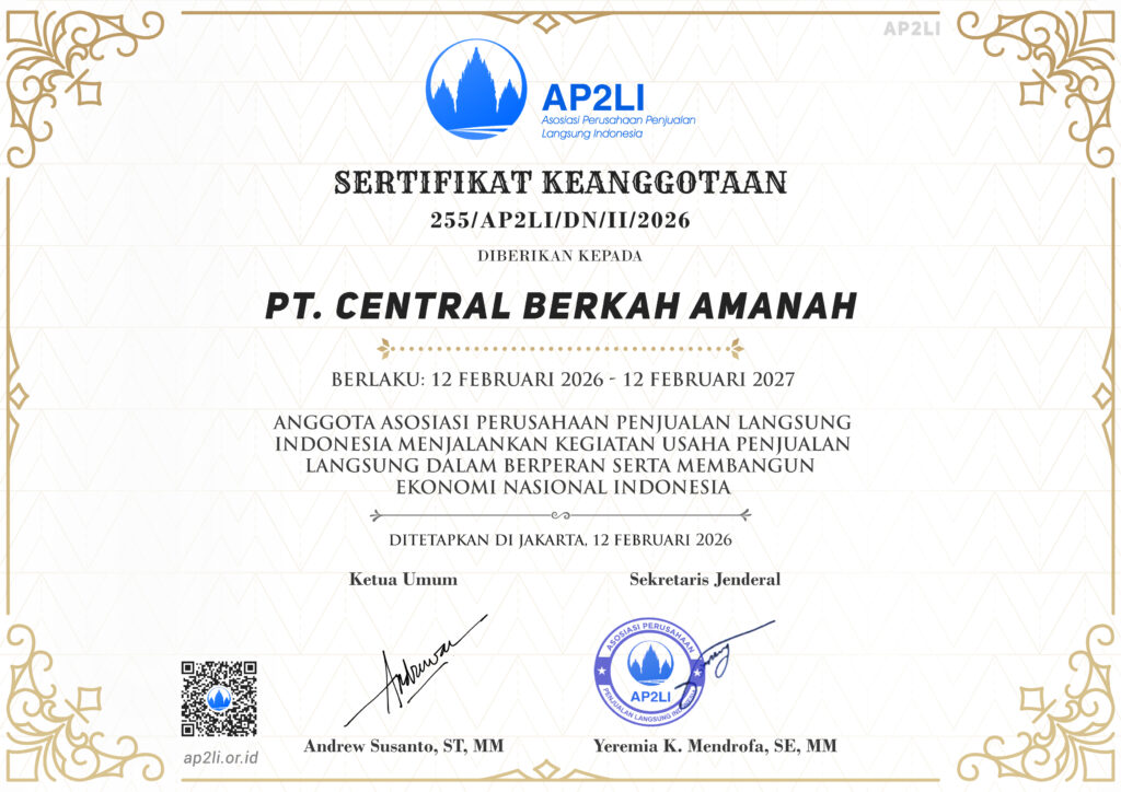 Legalitas AP2LI PT Cenral Berkah Amanah