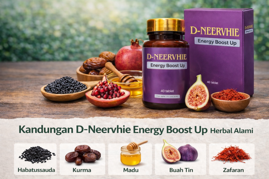 D-Neervhie Energy Boost dengan bahan herbal