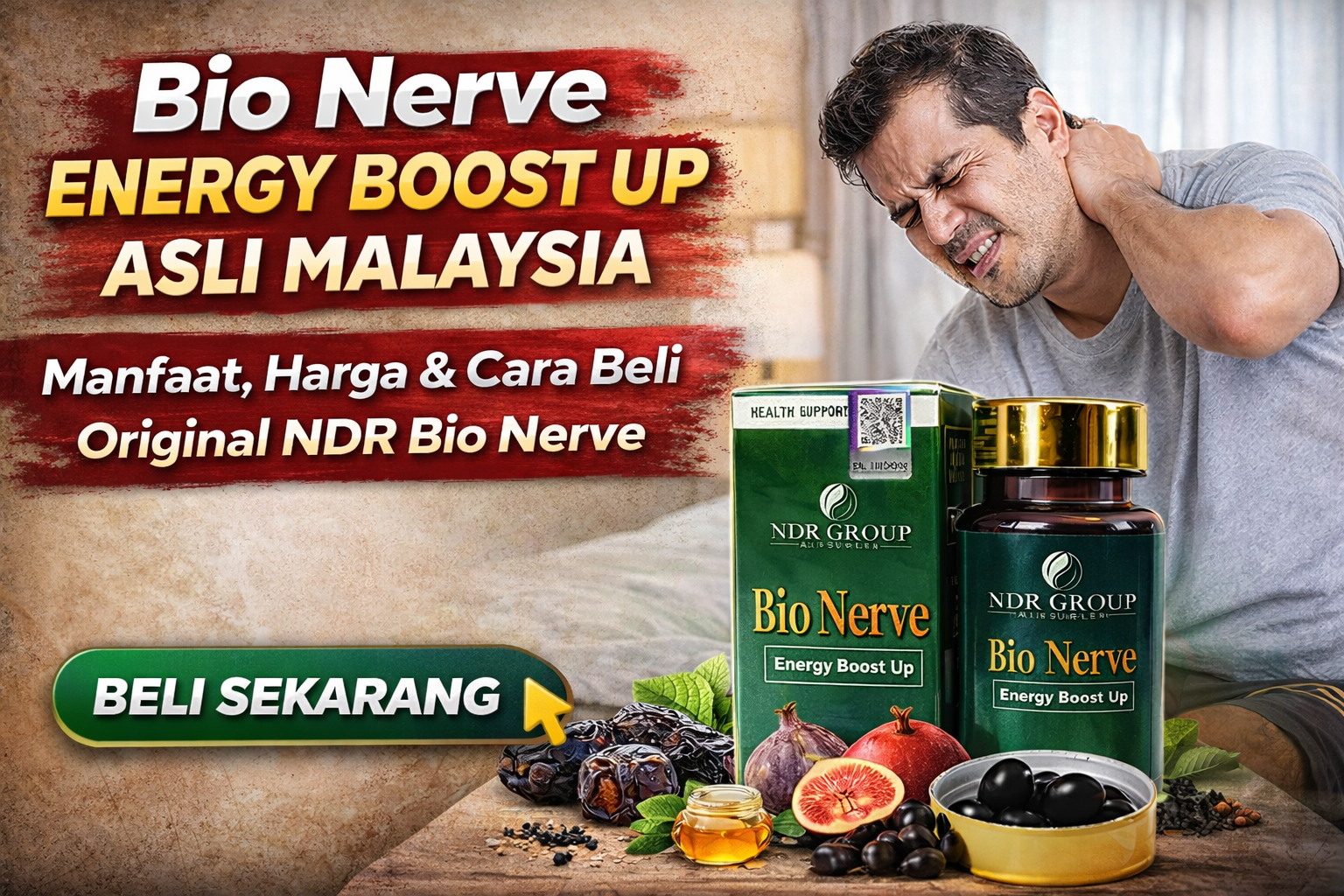 Bio Nerve Energy Boost Up Asli Malaysia