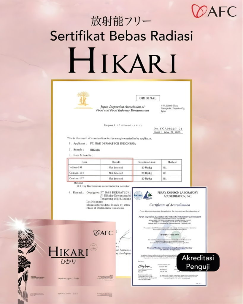 Hikari Sertifikat Bebas Radiasi
