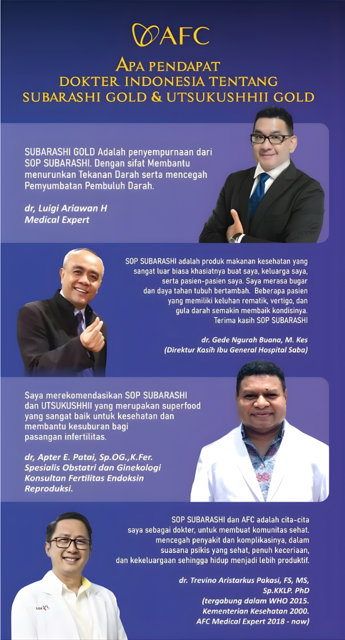 Kata Dokter Tentang Produk AFC Jepang Subarashi Utsukushhii