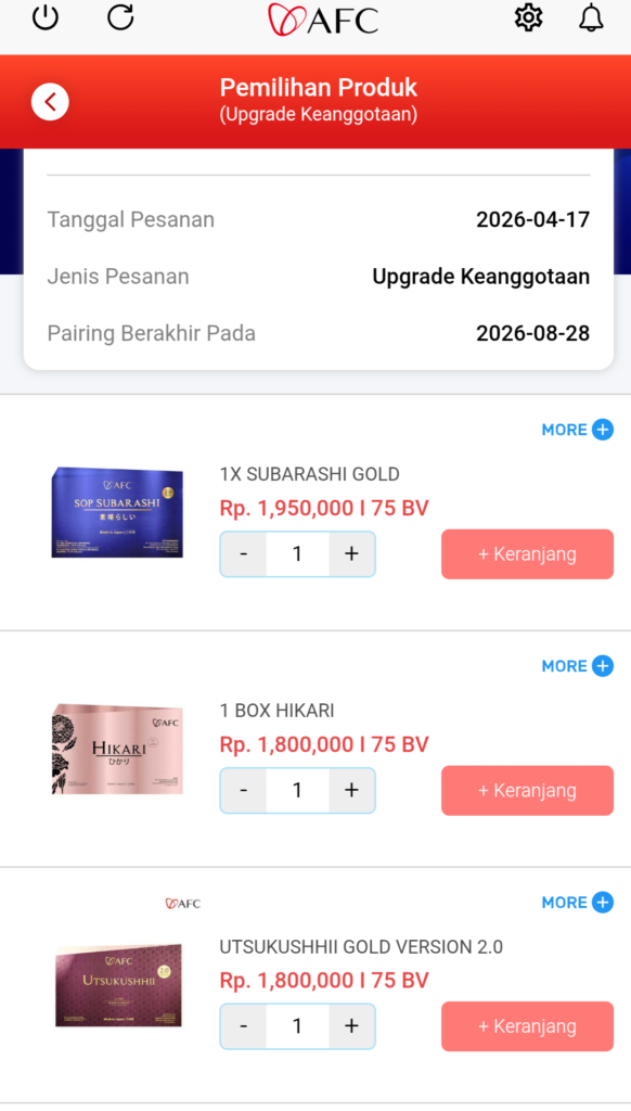 Harga Resmi SOP Subarashi