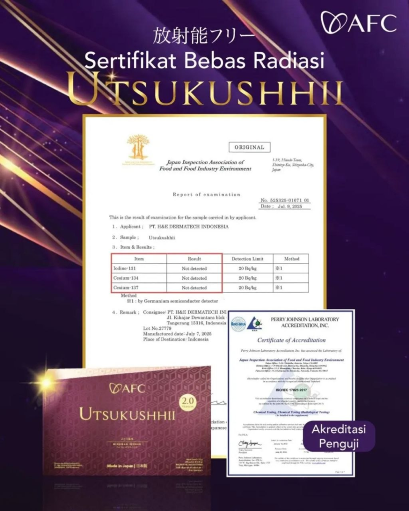 Utsukushhii Sertifikat Bebas Radiasi