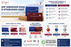 Harga SOP Subarashi dan Utsukushhii Gold Terbaru + Paket Terbaik AFC Jepang
