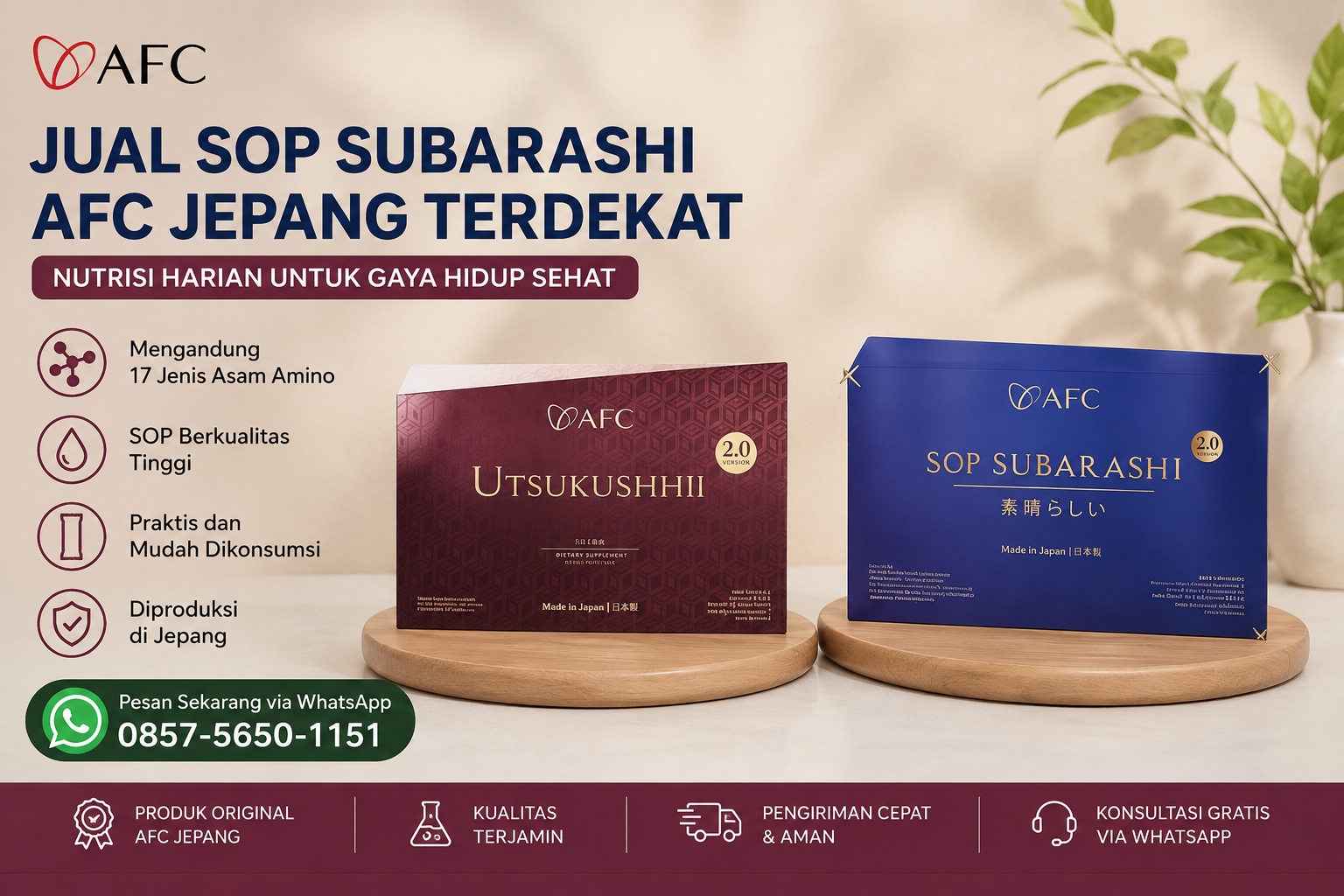 Jual SOP Subarashi AFC Jepang terdekat
