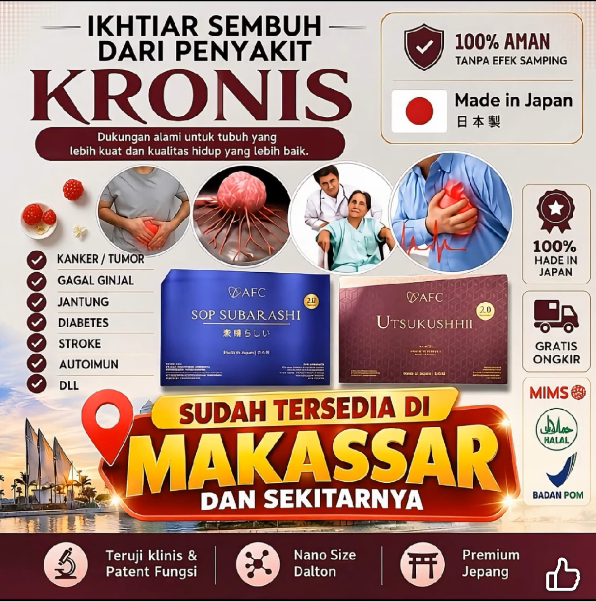 Distributor AFC Jepang Makassar Subarashi Utsukushhii
